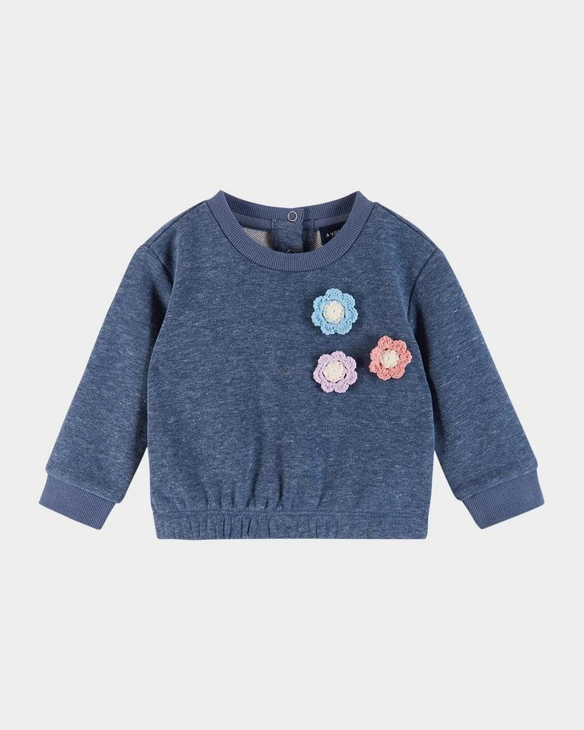 商品Andy & Evan|Girl's Sweatshirt W/ Crochet Appliques & Dress Set, Size Newborn-24M,价格¥485,第2张图片详细描述