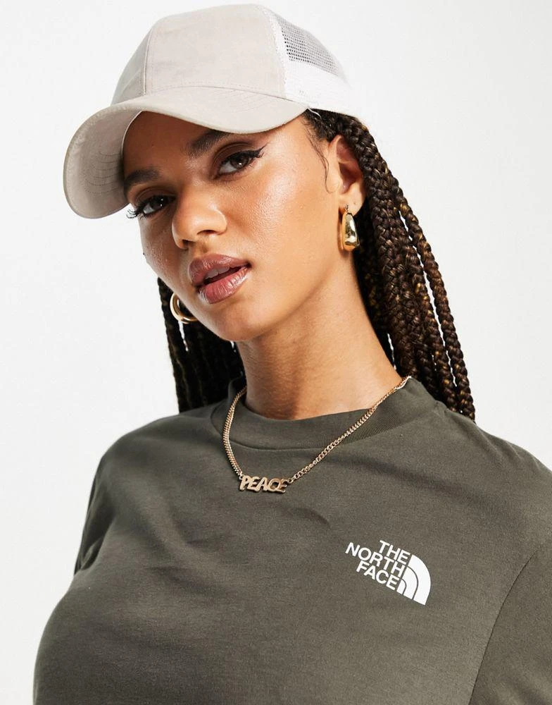 商品The North Face|The North Face Cropped long sleeve t-shirt in khaki Exclusive at ASOS,价格¥181,第3张图片详细描述