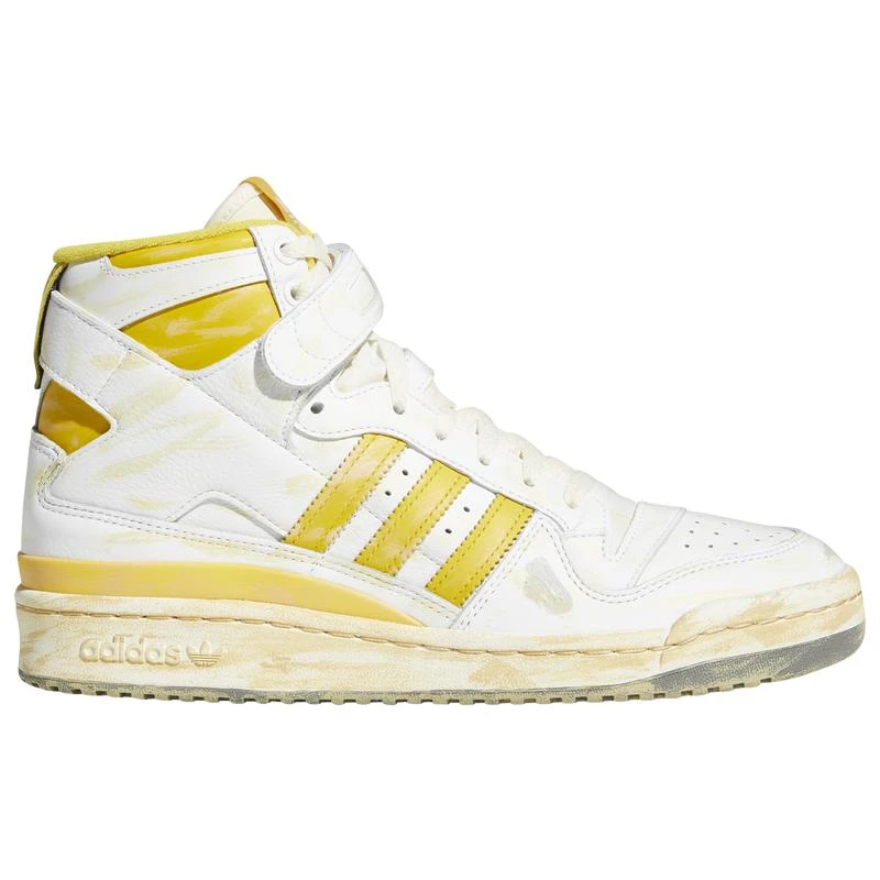 商品Adidas|男款 Forum 84 高帮休闲鞋 Put In Work 白黄做旧,价格¥774,第1张图片