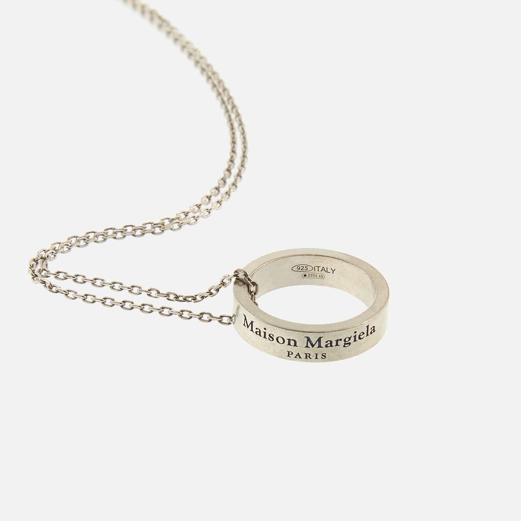 Maison Margiela Logo-Engraved Silver-Tone Necklace商品第3张图片规格展示