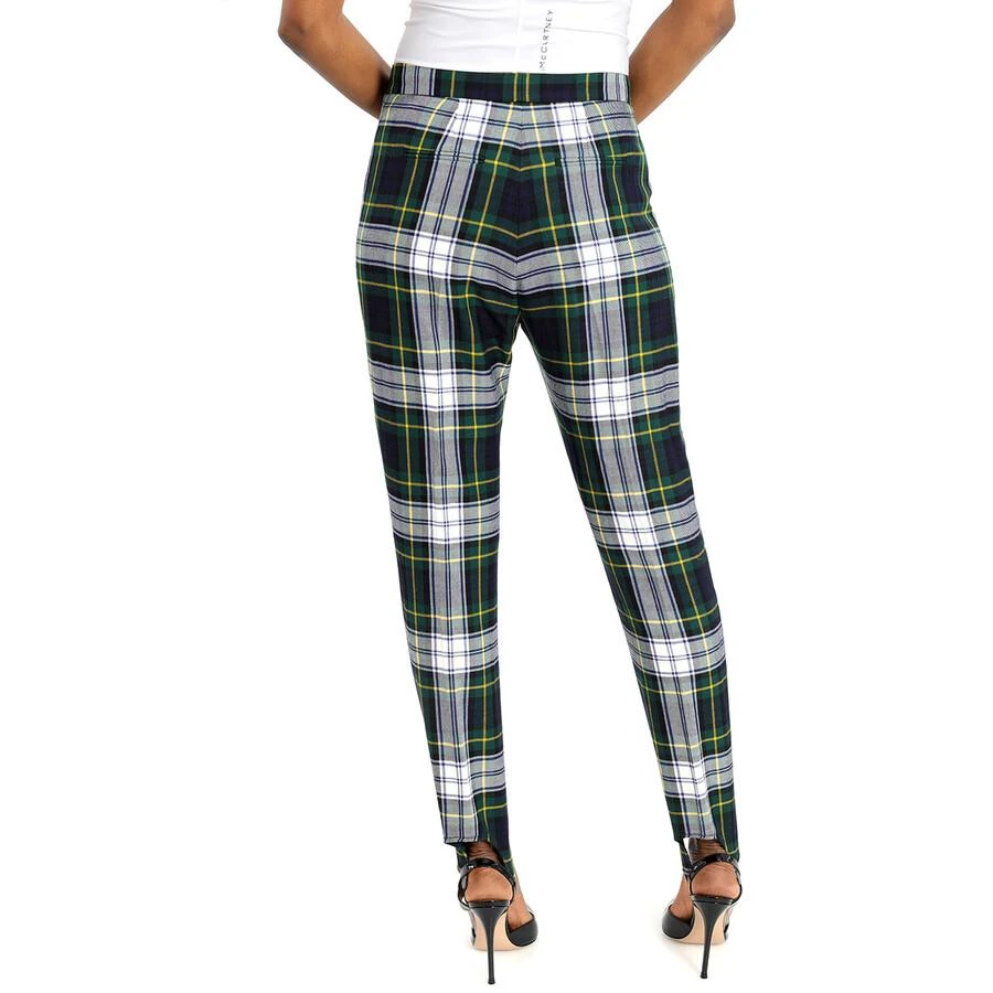 商品Burberry|Burberry Tartan Wool High-waisted Stirrup Trousers In Ink Blue, Brand Size 2 (US Size 0),价格¥764,第3张图片详细描述