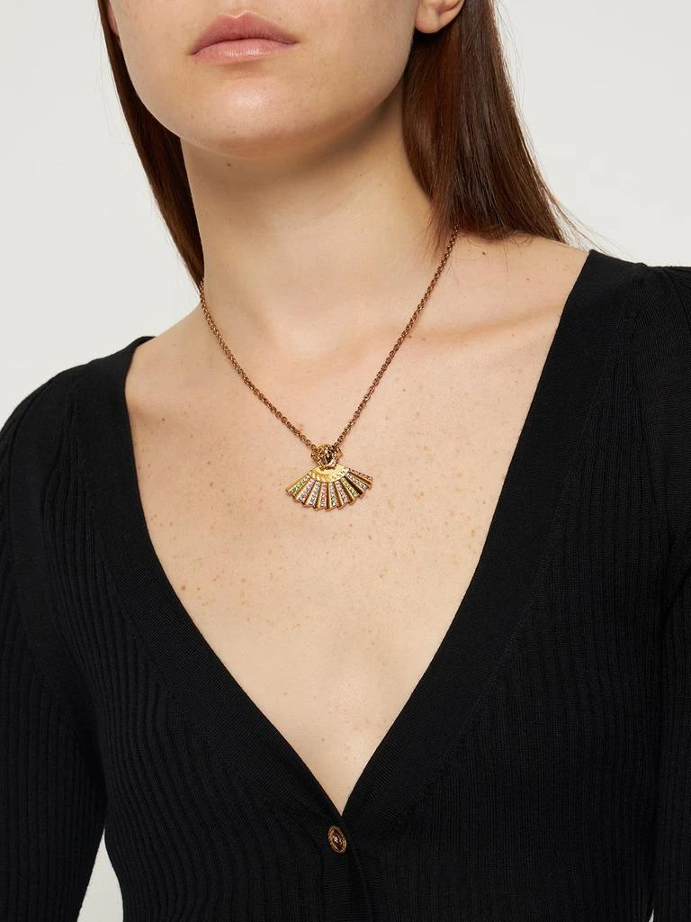 商品Versace|Folding Fan Medusa Crystal Necklace,价格¥2230,第1张图片详细描述