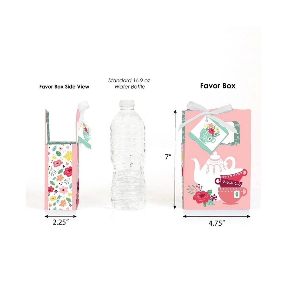 商品Big Dot of Happiness|Floral Let's Par-Tea - Garden Tea Party Favor Boxes - Set of 12,价格¥157,第2张图片详细描述
