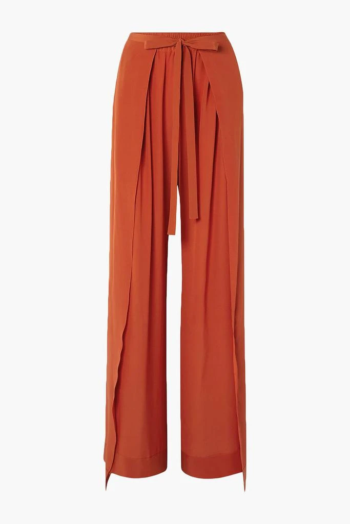 商品Chloé|Layered silk-crepe wide-leg pants,价格¥2008,第1张图片