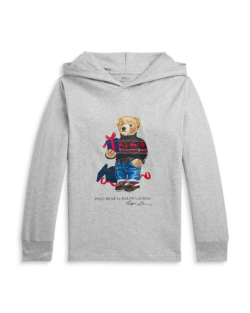 商品Ralph Lauren|Boys' Polo Bear Graphic Jersey Hooded Tee - Little Kid, Big Kid,价格¥425,第1张图片