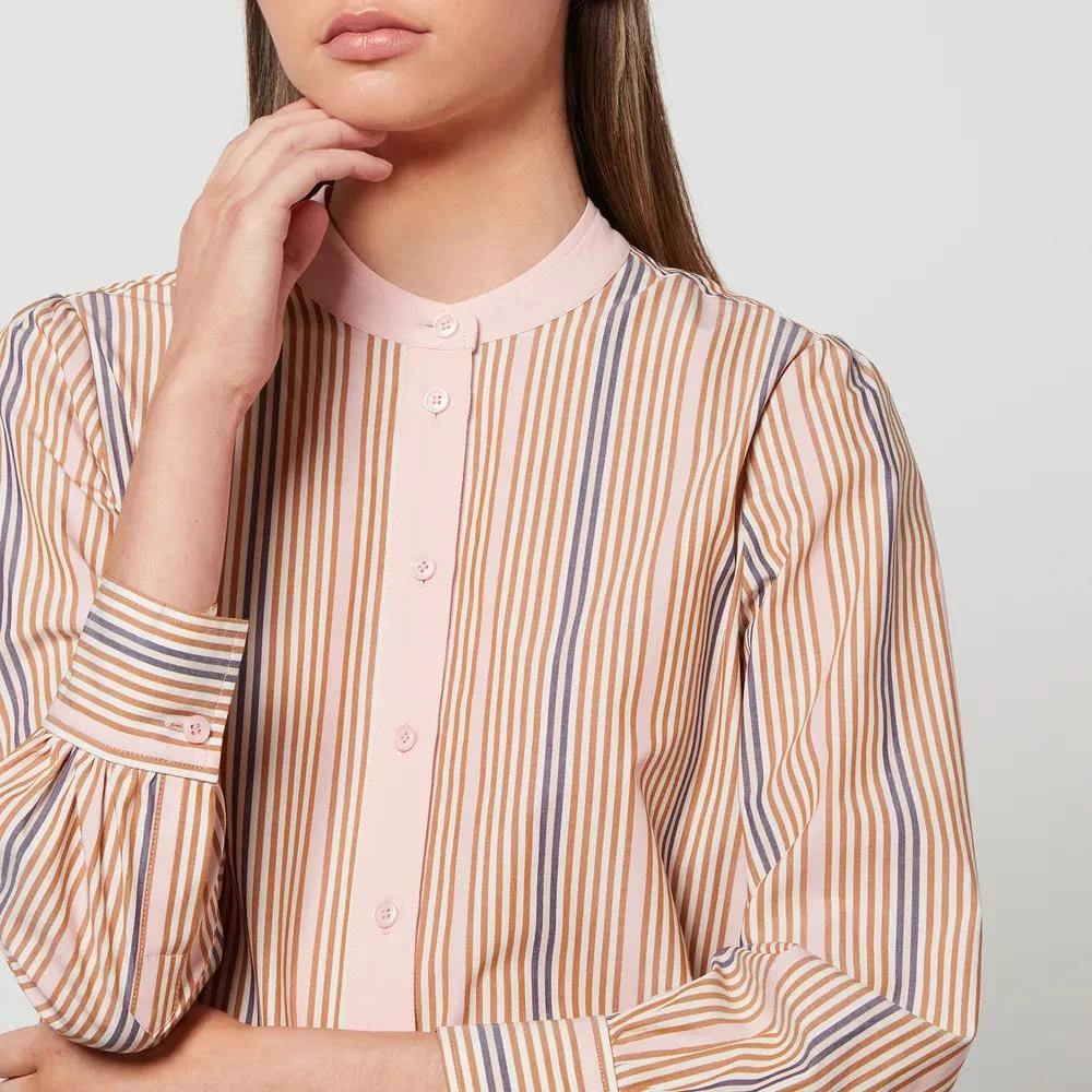 商品See by Chloé|See By Chloe Women's Multicolor Striped Poplin Shirt,价格¥588,第4张图片详细描述