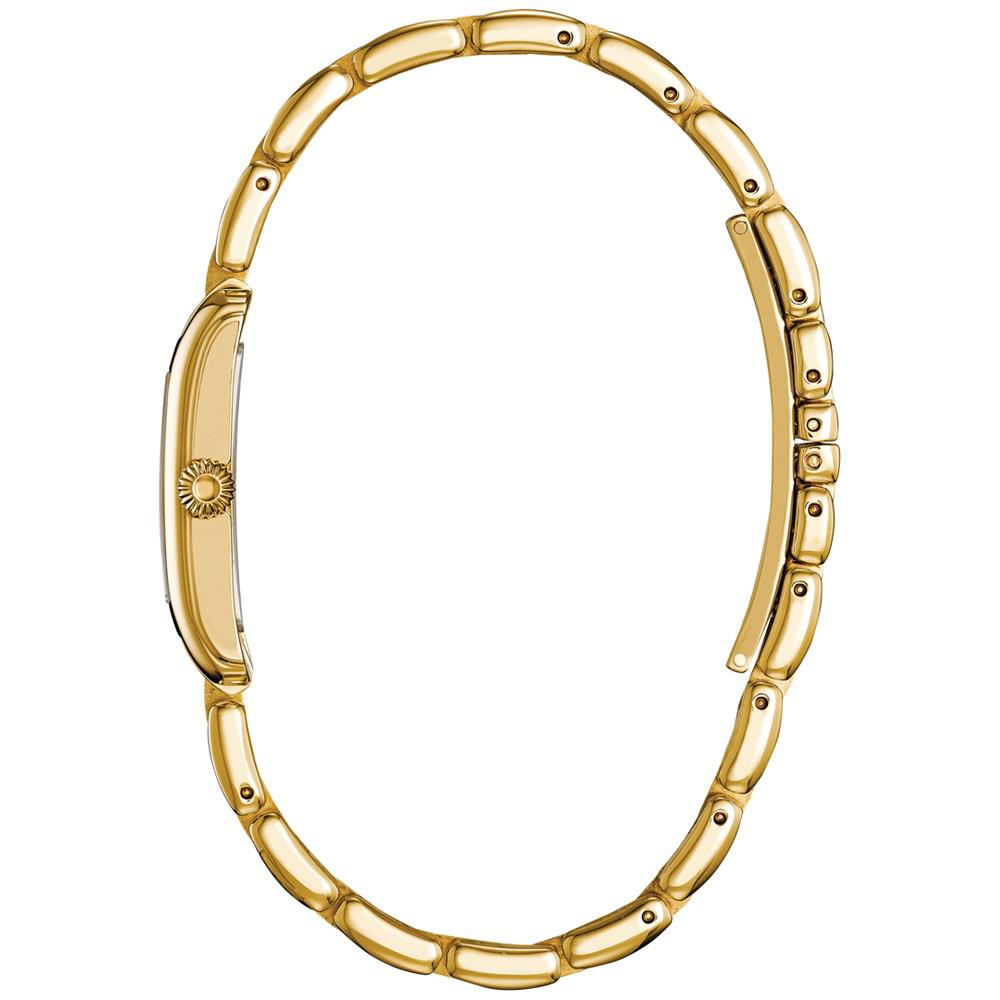 Women's Swiss Classic Carree Diamond (1/20 ct. t.w.) Gold-Tone Stainless Steel Bracelet Watch 23mm商品第2张图片规格展示