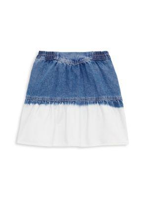 Little Girl's & Girl's Tiered Cotton Skirt商品第1张图片规格展示