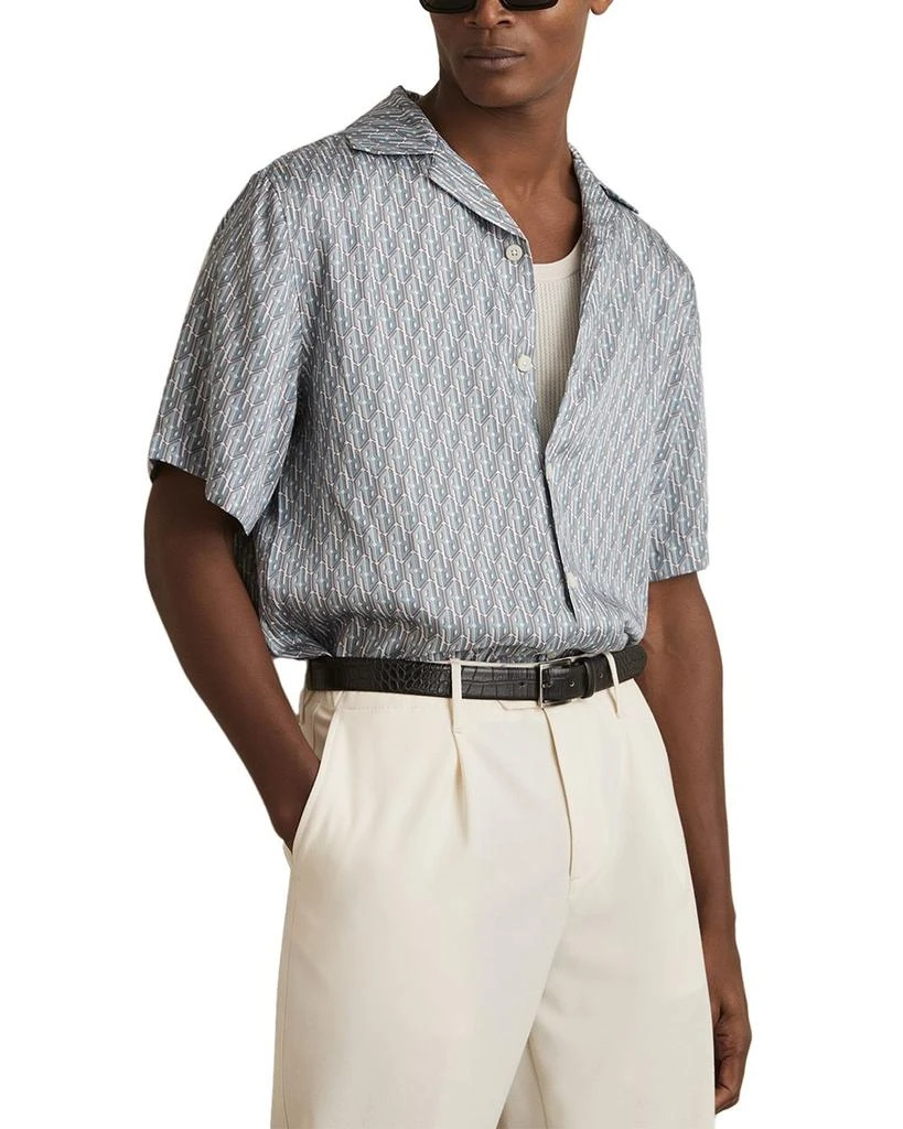商品REISS|Relic Monogram Printed Cuban Shirt,价格¥1191,第1张图片