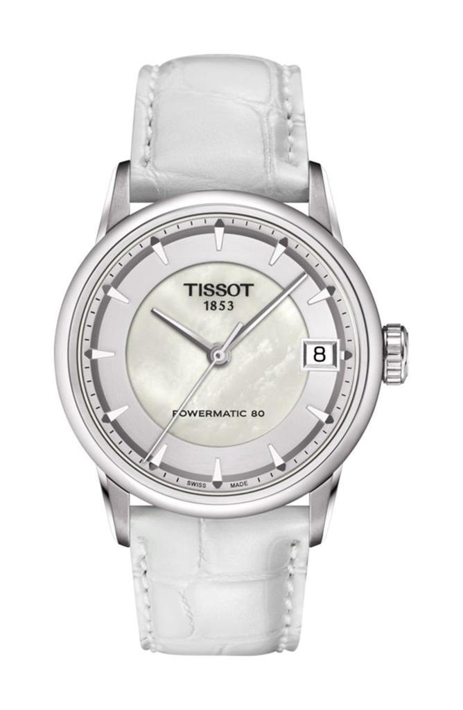 商品Tissot|Women's Luxury Powermatic 80 Croc Embossed Leather Strap Watch, 33mm,价格¥3045,第1张图片