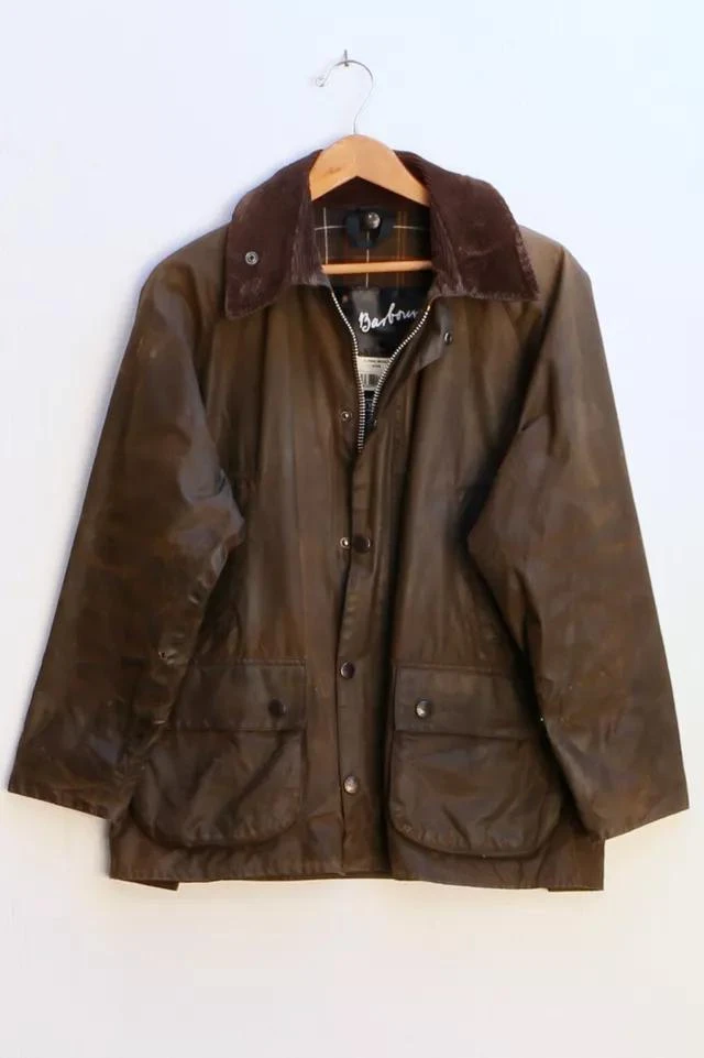 商品Urban Outfitters|Vintage Barbour Classic Bedale Waxed Canvas Coat Made in England,价格¥1354,第1张图片