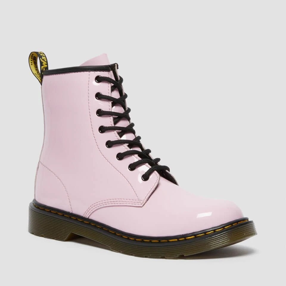 商品Dr. Martens|DR. MARTENS YOUTH 1460 PATENT LAMPER BOOTS - PALE PINK,价格¥400,第2张图片详细描述