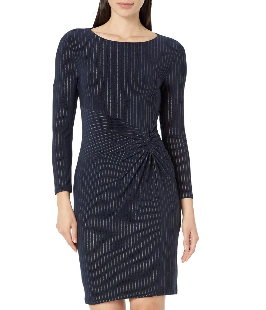 商品Tommy Hilfiger|Long Sleeve Stripe Foil Sheath Dress,价格¥476,第1张图片