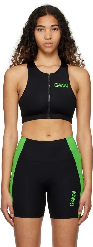 商品Ganni|黑色工字背带运动上装,价格¥529,第1张图片
