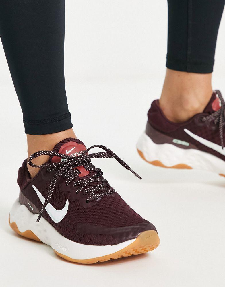 Nike Running Renew Ride 3 trainers in dark red商品第3张图片规格展示