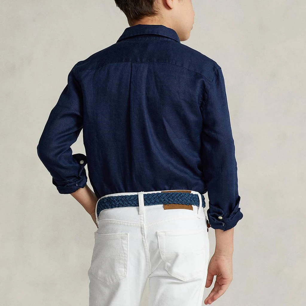 商品Ralph Lauren|Polo Ralph Lauren Boys' Linen Sport Shirt,价格¥302,第5张图片详细描述