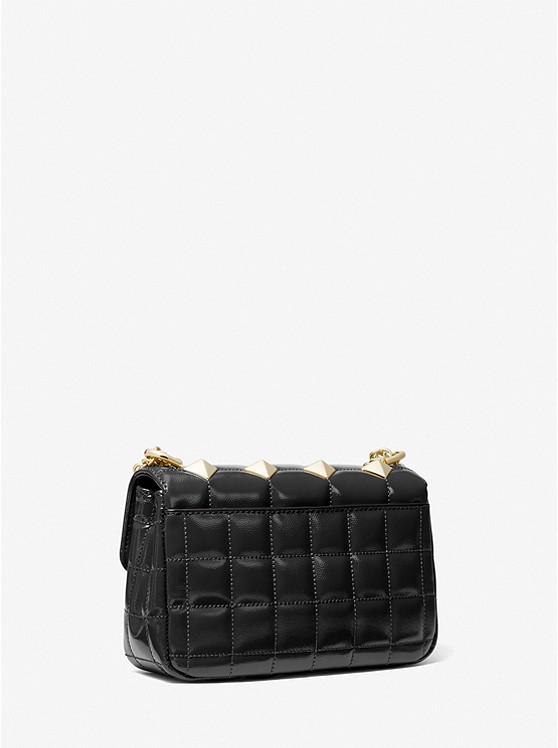 SoHo Small Studded Quilted Patent Leather Shoulder Bag商品第3张图片规格展示