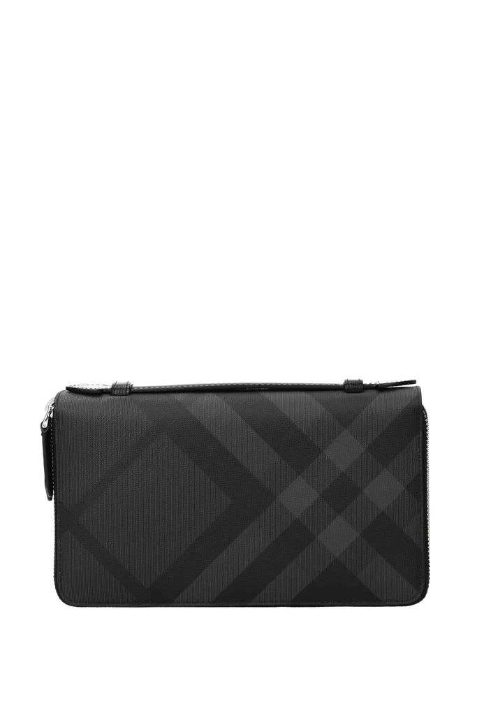 商品Burberry|Wallets Fabric Black Charcoal,价格¥3414,第1张图片
