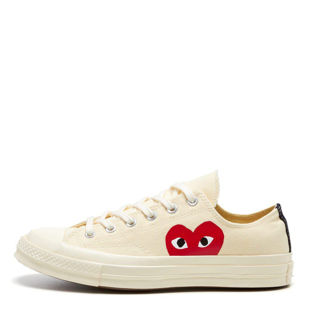 Comme des Garcons Play Low Top Converse - White商品第1张图片规格展示