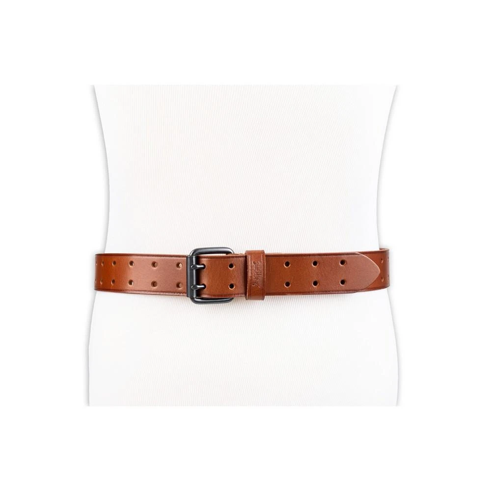 商品Levi's|Men's Leather Perforated Double Prong Workwear Belt,价格¥261,第5张图片详细描述
