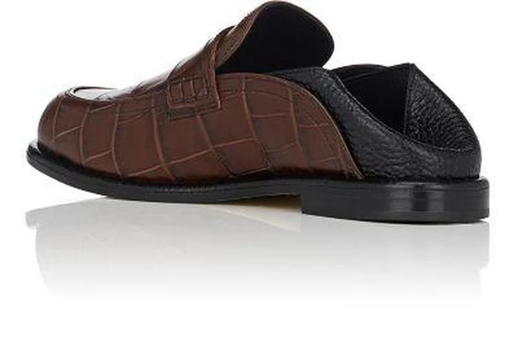 商品Loewe|Crocodile-Stamped Leather Penny Loafers,价格¥5583,第3张图片详细描述