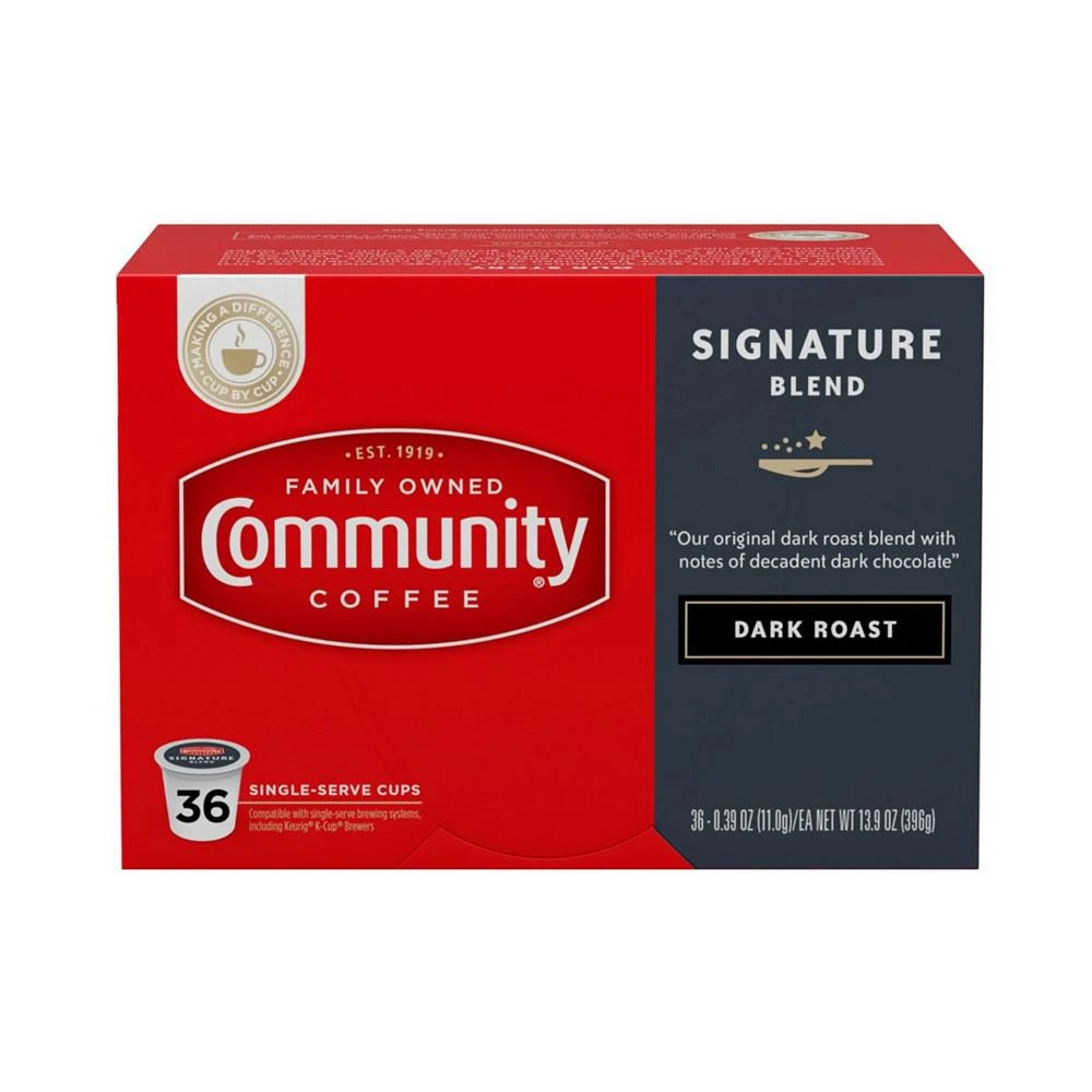 商品Community Coffee|Signature Blend Dark Roast Single Serve Pods, Keurig K-Cup Brewer Compatible, 144 Ct,价格¥1002,第2张图片详细描述