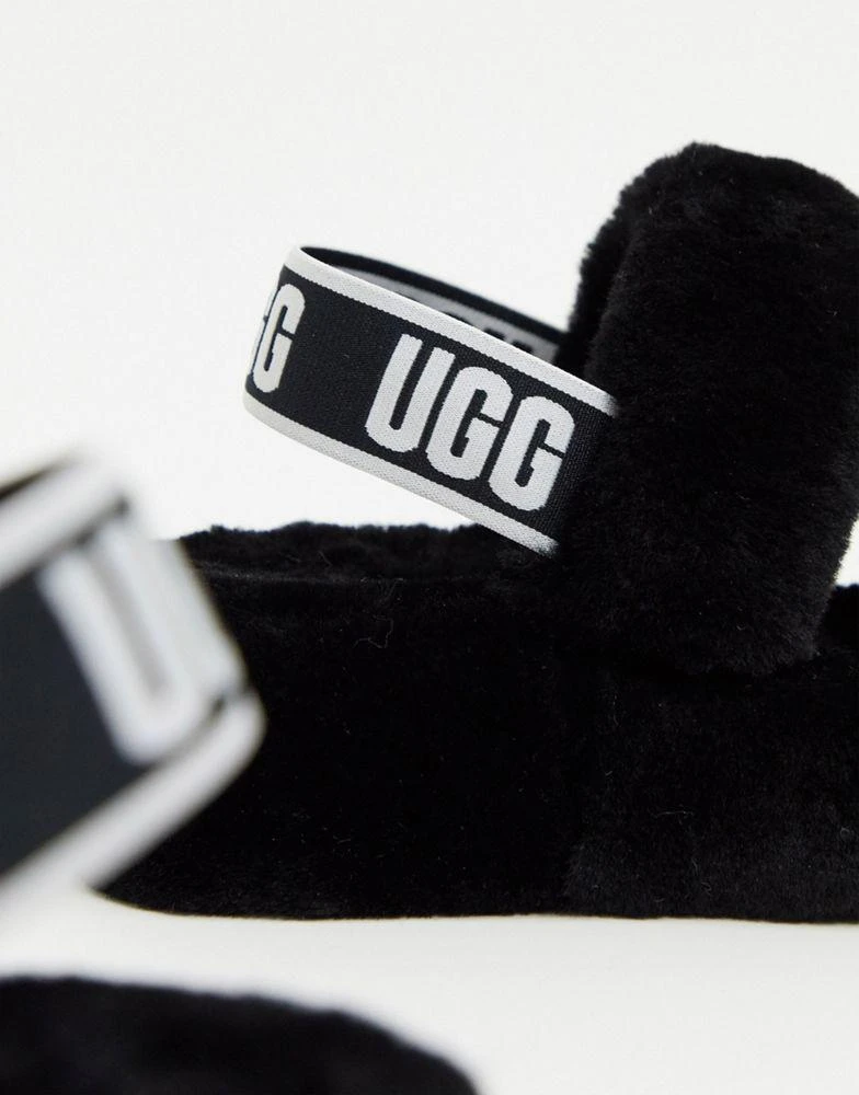 商品UGG|UGG Oh Yeah logo double strap sandals in black,价格¥531,第3张图片详细描述