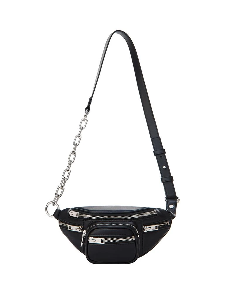 商品Alexander Wang|Mini Black Leather Attica Soft Fanny Pack,价格¥4395,第1张图片
