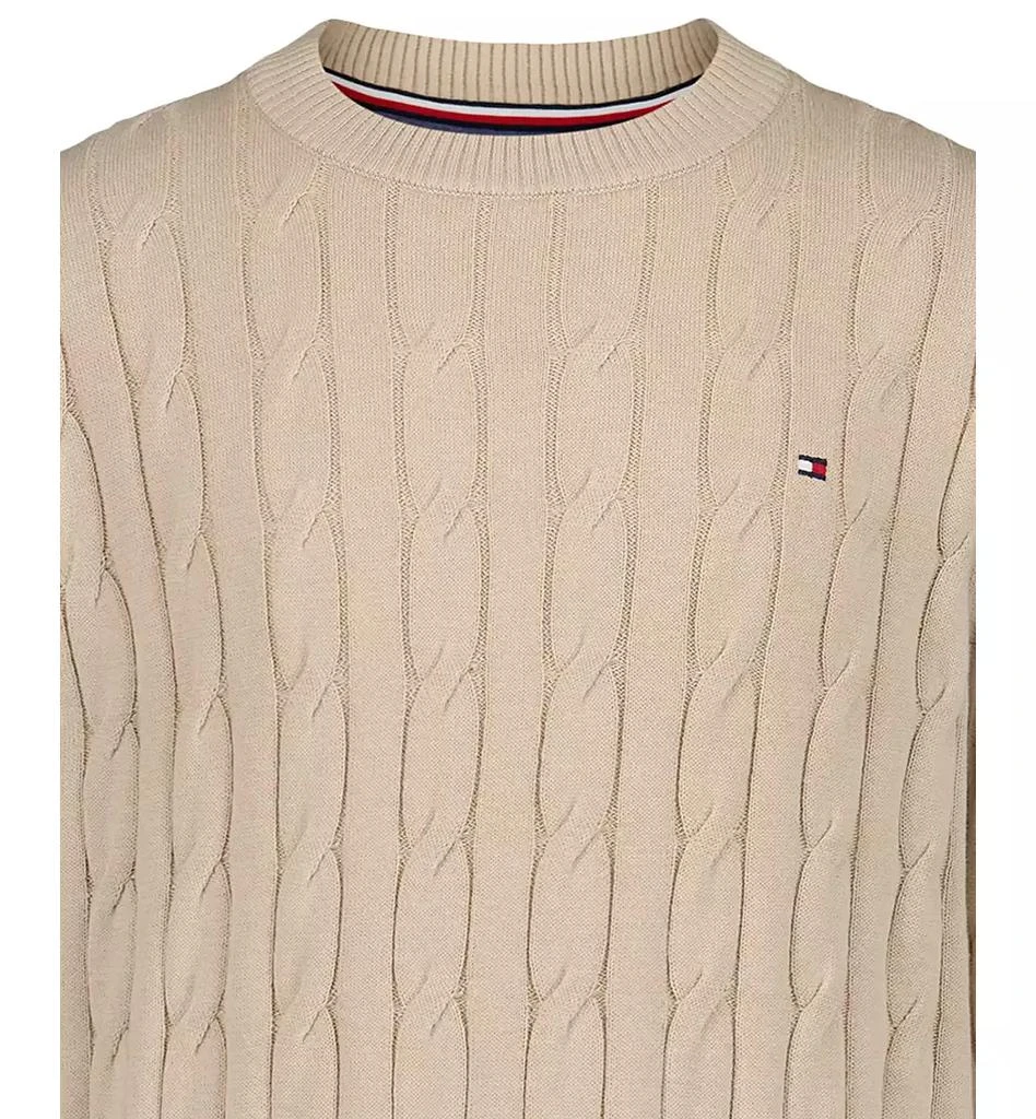 商品Tommy Hilfiger|Boys 2T-7 Crewneck Cable Knit Sweater,价格¥206,第3张图片详细描述