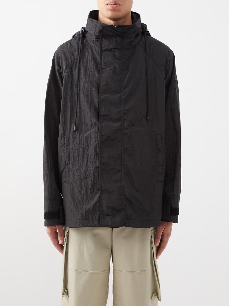Crinkled-nylon hooded parka jacket商品第1张图片规格展示