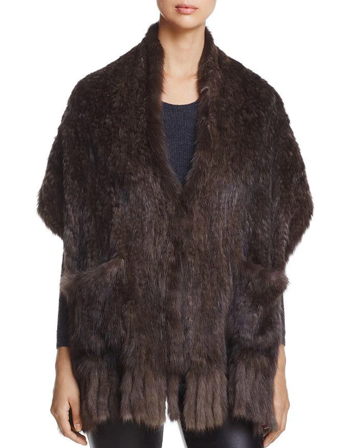 商品Maximilian|Sable Fur Knit Stole - 100% Exclusive,价格¥3722,第1张图片