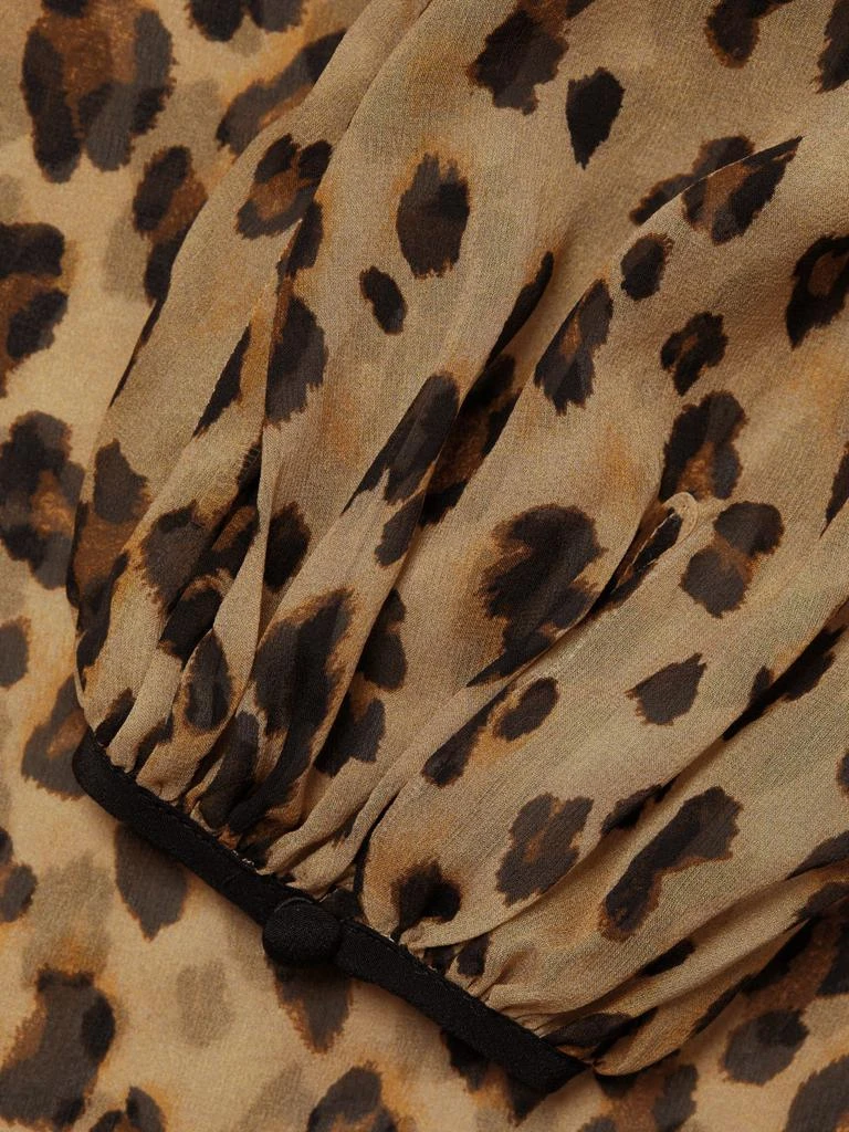 商品VERONICA BEARD|Charen Leopard-Print Silk Blouse,价格¥1489,第5张图片详细描述