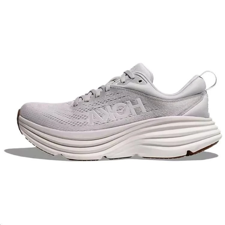 商品[国内直发] Hoka One One|Bondi 8 舒适休闲 网布织物 低帮 长跑跑步鞋 女款 灰,价格¥2199,第1张图片