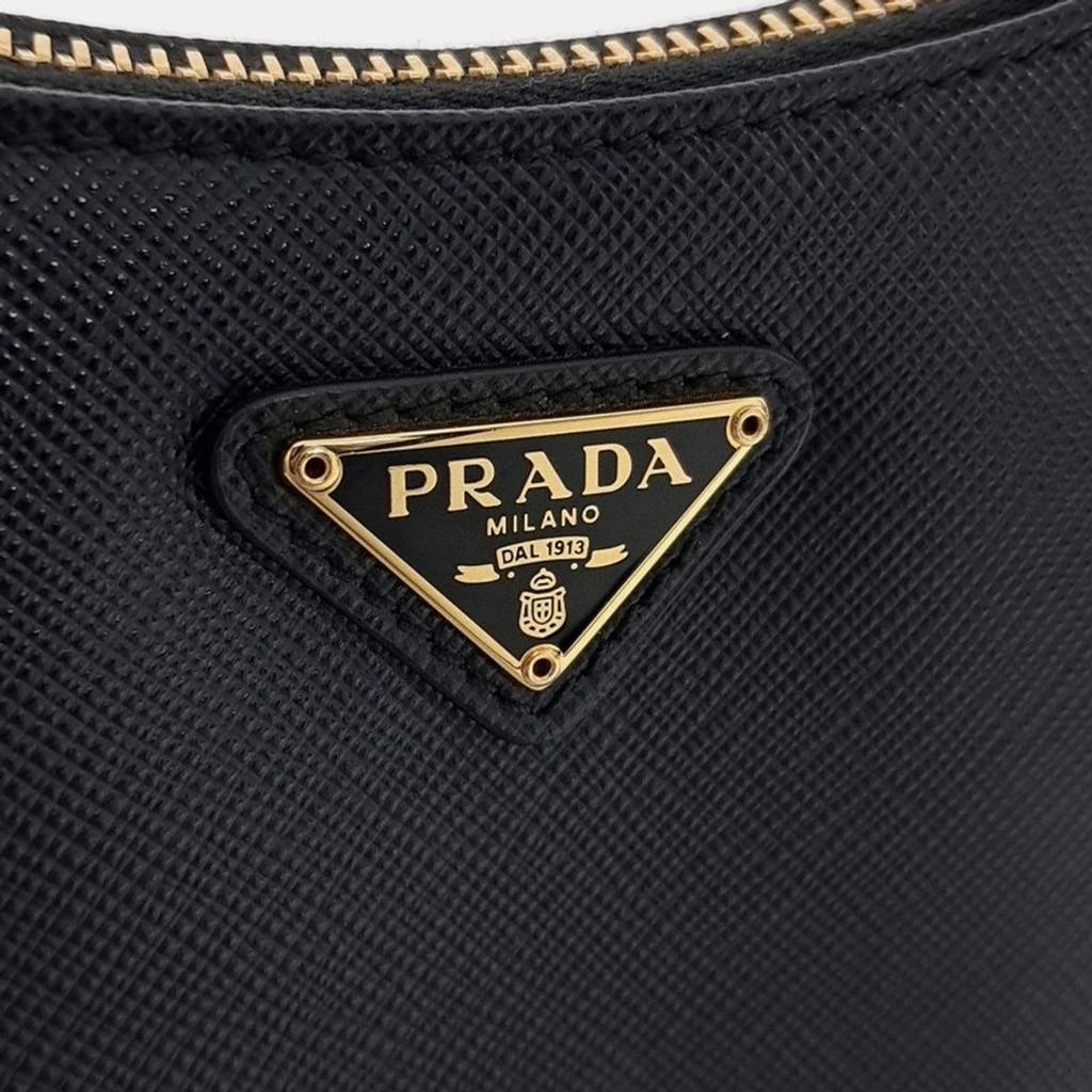 商品[二手商品] Prada|Prada Black Leather Saffiano Luxe Chain Hobo Bag,价格¥13541,第3张图片详细描述