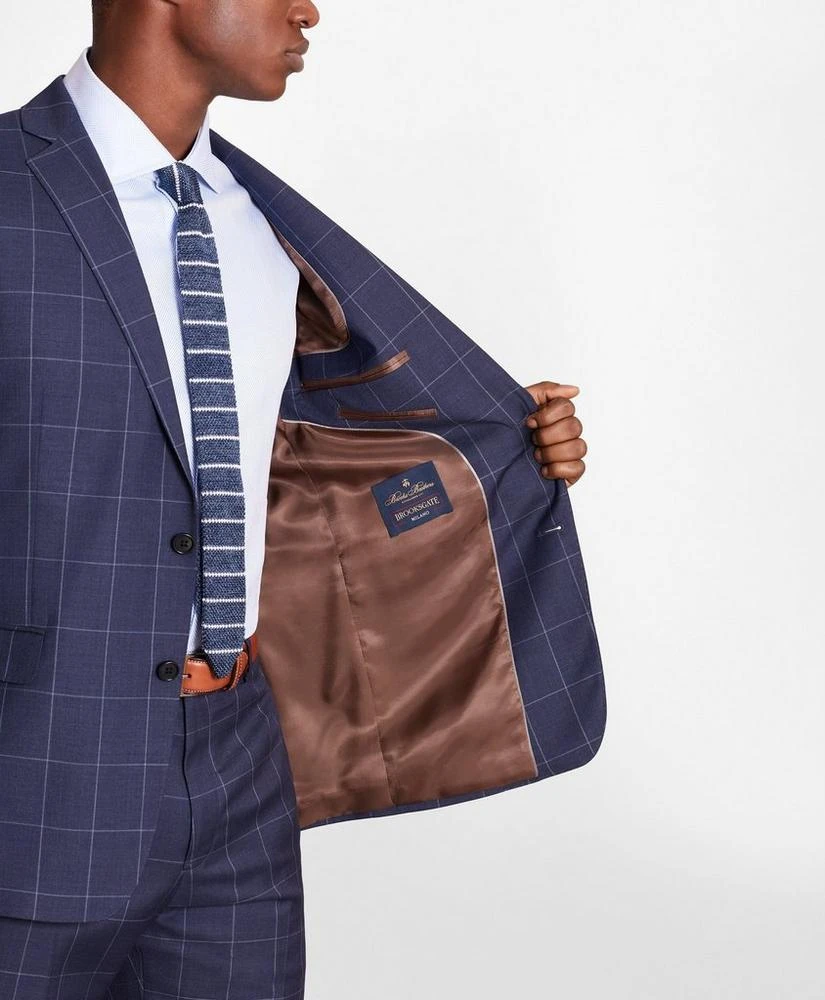 商品Brooks Brothers|Brooks Brothers Regent-Fit Windowpane Wool Twill Suit Jacket,价格¥1197,第5张图片详细描述