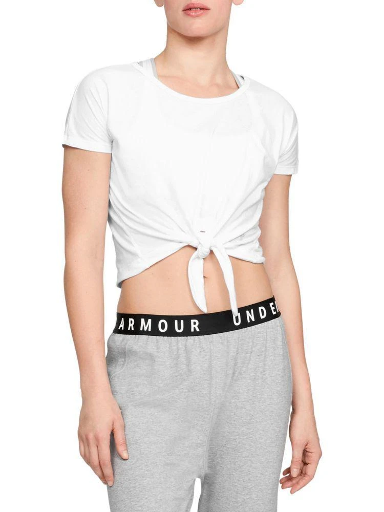 商品Under Armour|Front-Tie Short Sleeve Tee,价格¥41,第1张图片