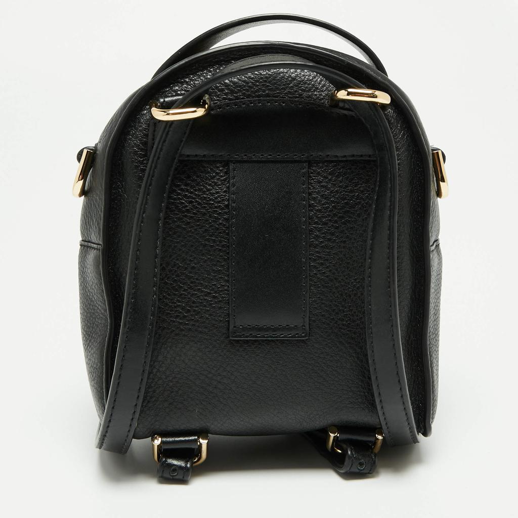 Michael Kors Black Leather Jessa Convertible Backpack商品第4张图片规格展示