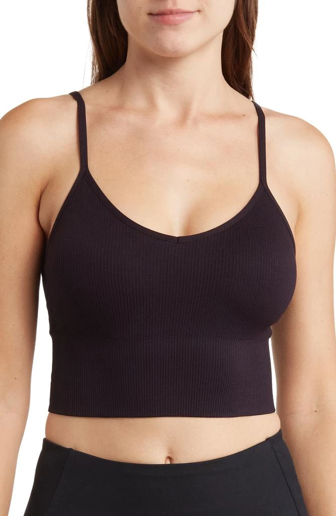 商品Zella|Ribbed Seamless Longline Bralette,价格¥46,第1张图片