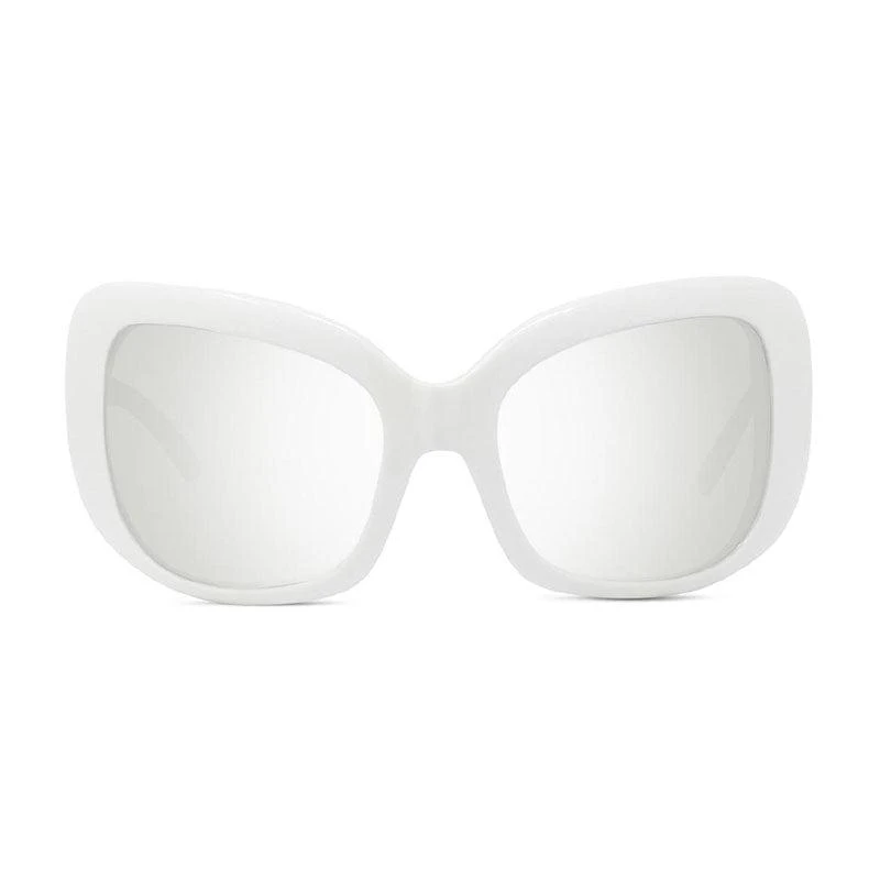 商品Celine|Celine Geometric Full Rim, with a White frame and Silver Mirror lens.,价格¥1419,第2张图片详细描述