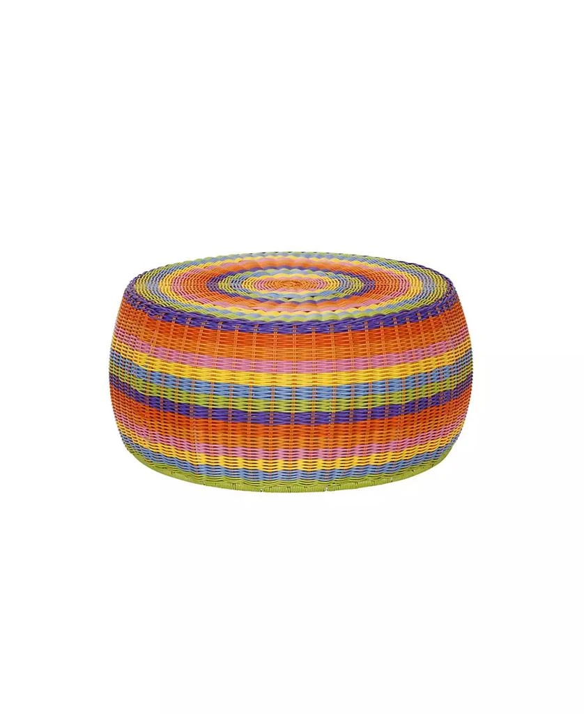 商品Household Essentials|Household Essential Indoor Outdoor Resin Wicker Low Barrel Basket Side Table,价格¥1443,第1张图片