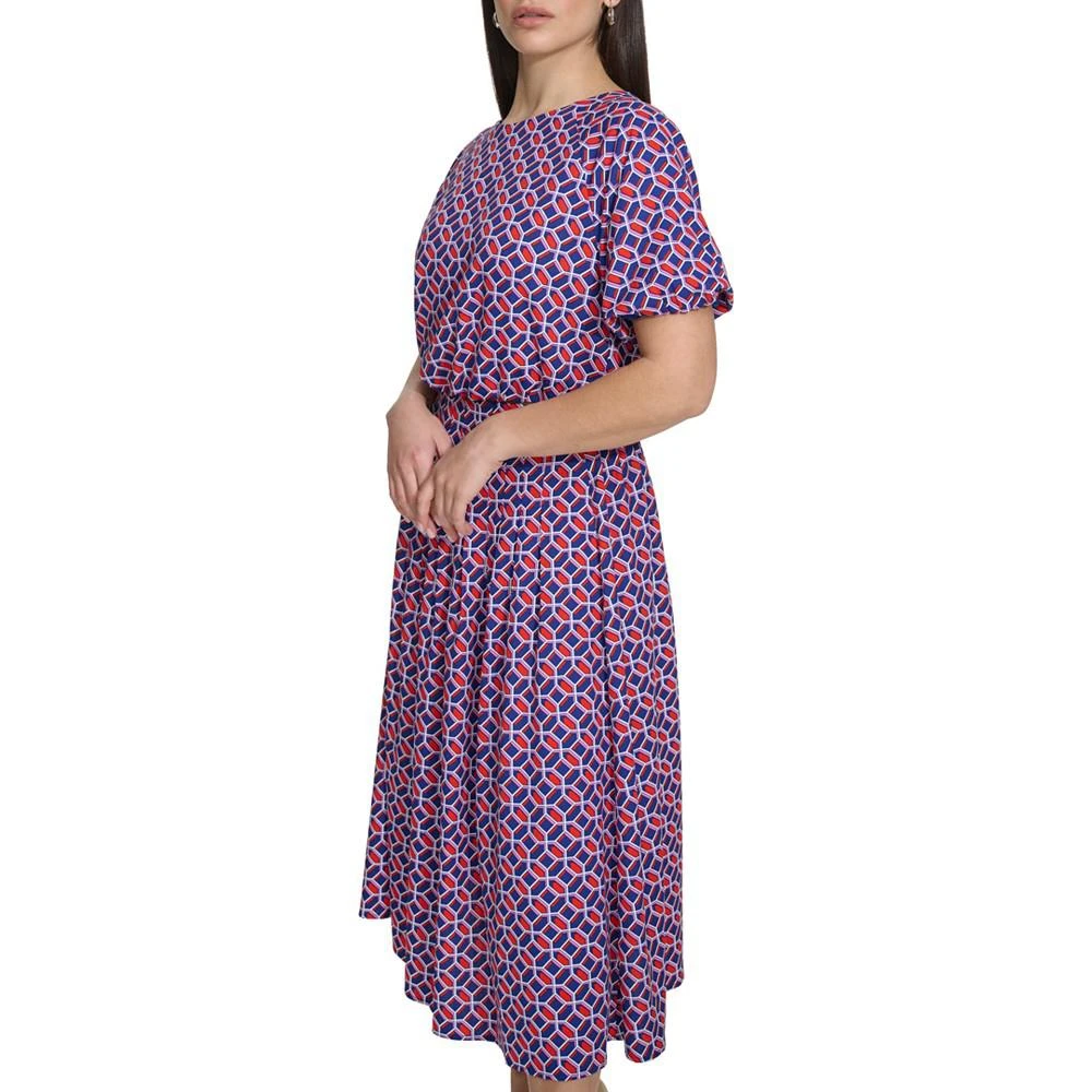 商品Kensie|Women's Geo-Print Puff-Sleeve Midi 2-Pc. Dress,价格¥599,第3张图片详细描述