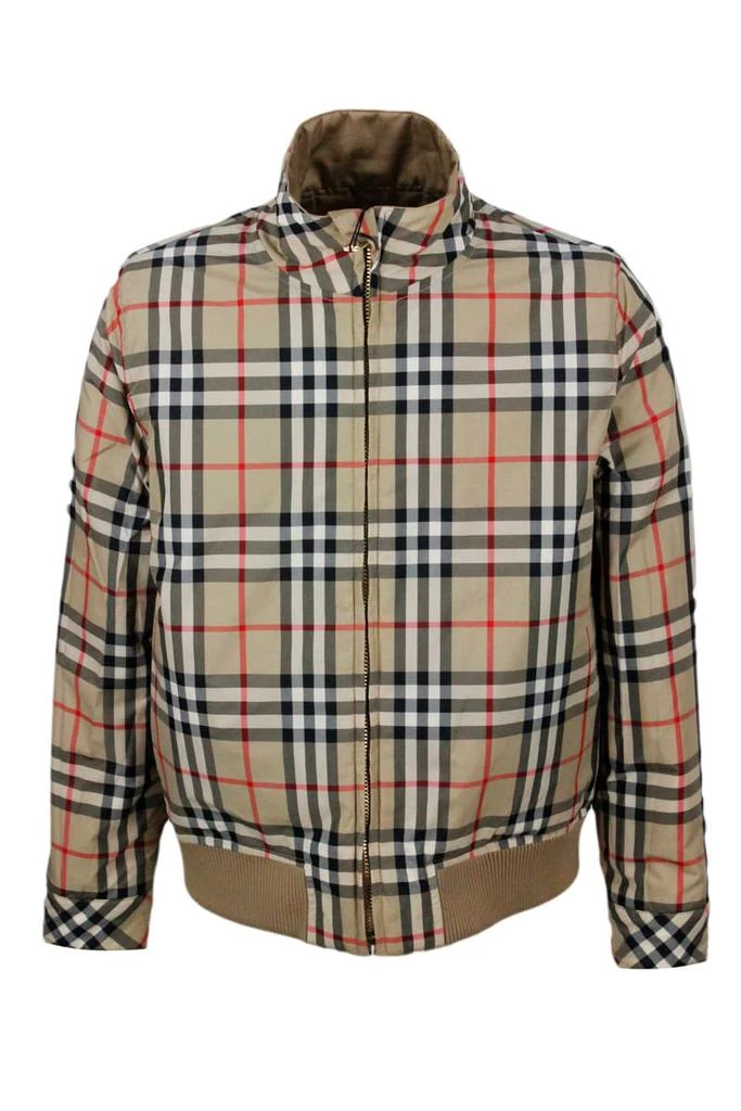 商品Burberry|Harrington Reversible Jacket In Lightly Padded Cotton With Embossed Logo. Second Side Check,价格¥4329,第4张图片详细描述