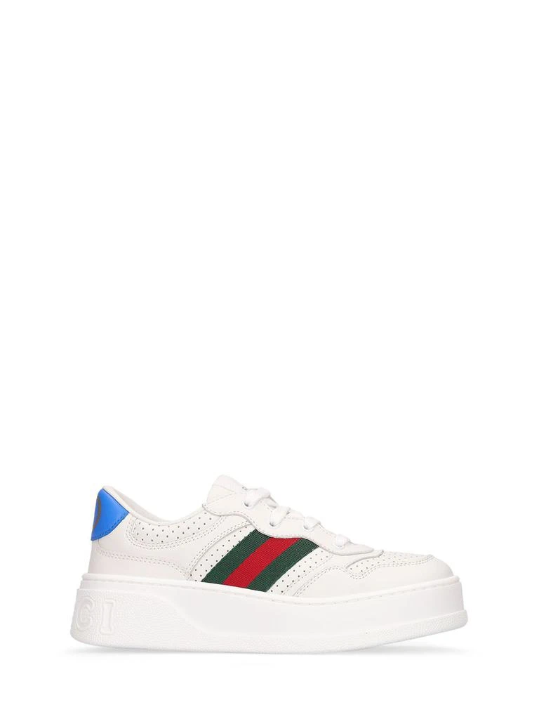 商品Gucci|Chunky B Leather Sneakers,价格¥4010,第1张图片