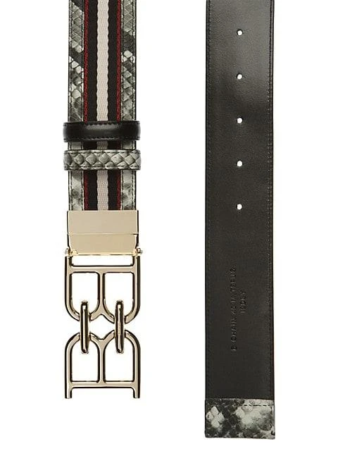 商品Bally|Bally Buckle Exotic Print Belt,价格¥878,第2张图片详细描述