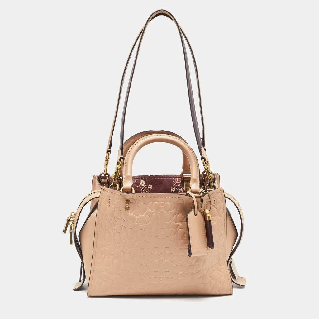 商品[二手商品] Coach|Coach Beige Signature Leather Rogue Tote,价格¥1726,第1张图片