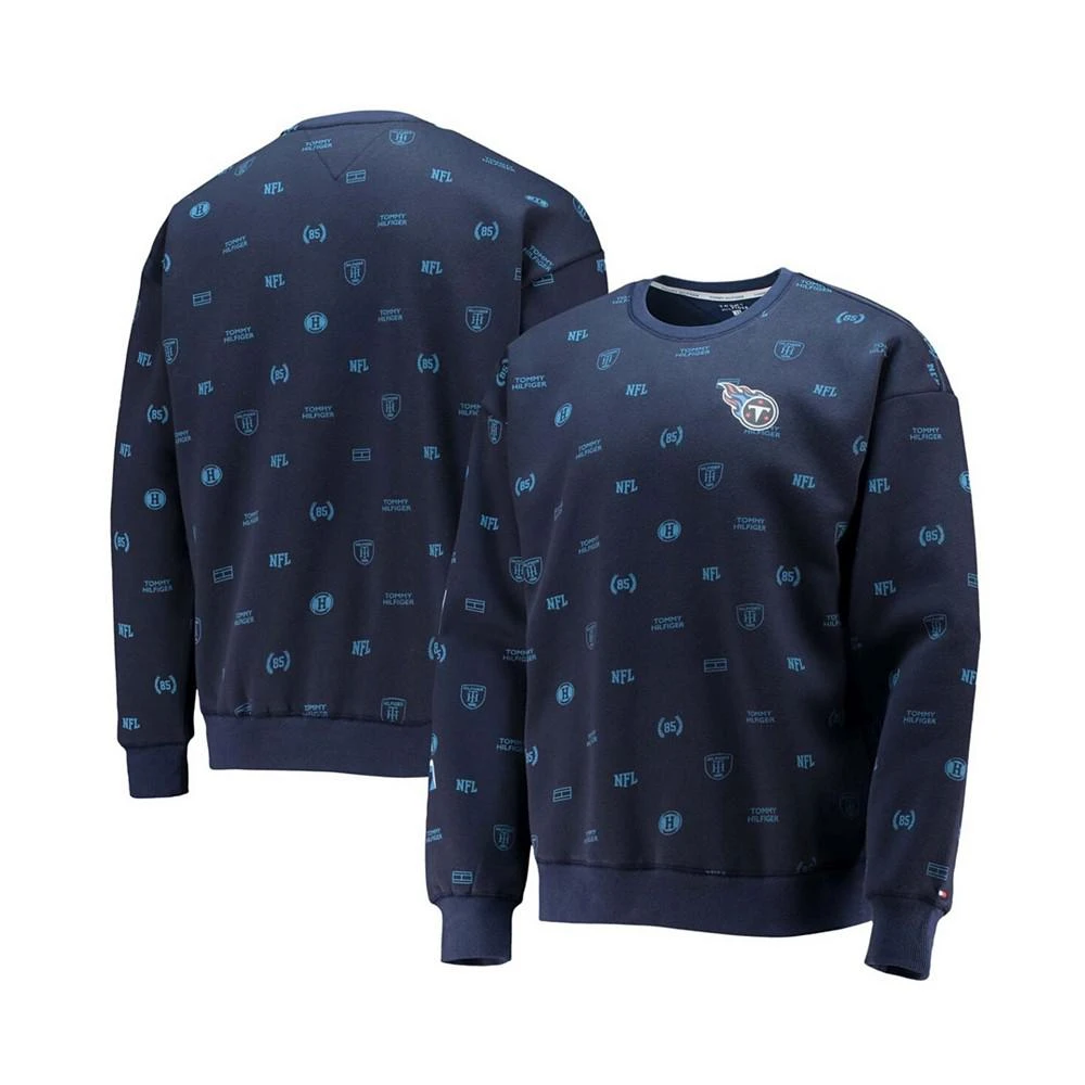 商品Tommy Hilfiger|Men's Navy Tennessee Titans Reid Graphic Pullover Sweatshirt,价格¥471,第1张图片