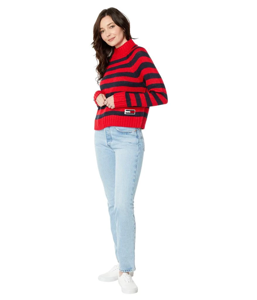 商品Tommy Jeans|Mock Neck Stripe Sweater,价格¥216,第4张图片详细描述