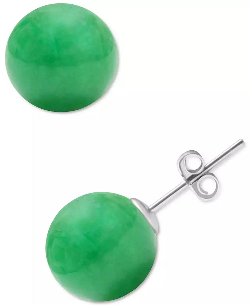 商品Macy's|Dyed Jade Stud Earrings in Sterling Silver,价格¥299,第1张图片