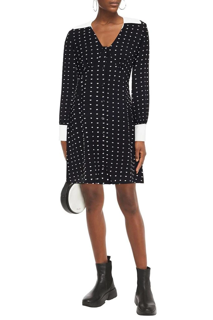 商品Maje|Randi polka-dot fil coupé crepe mini dress,价格¥440,第4张图片详细描述