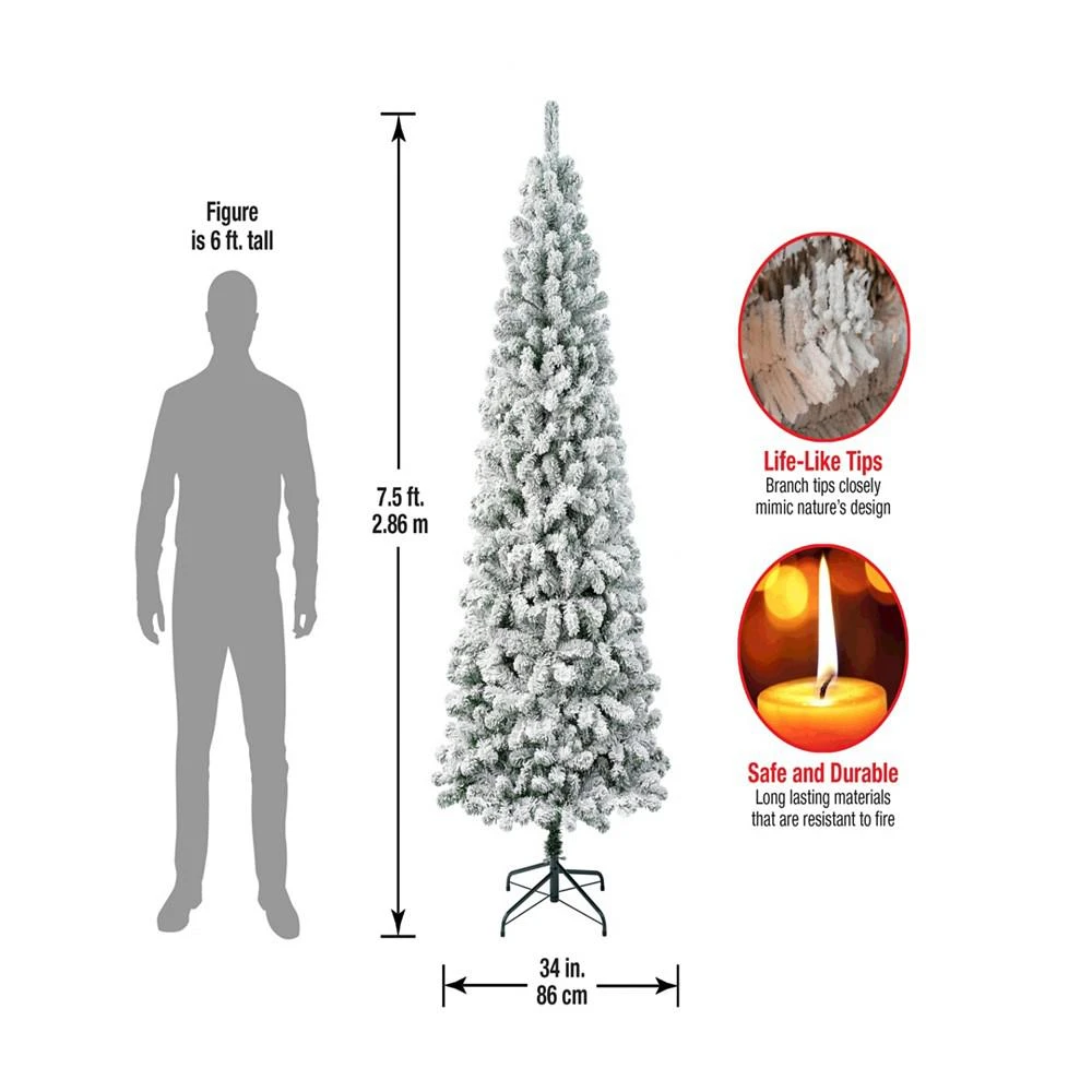 商品National Tree Company|First Traditions 7.5' Acacia Medium Flocked Tree,价格¥1525,第4张图片详细描述